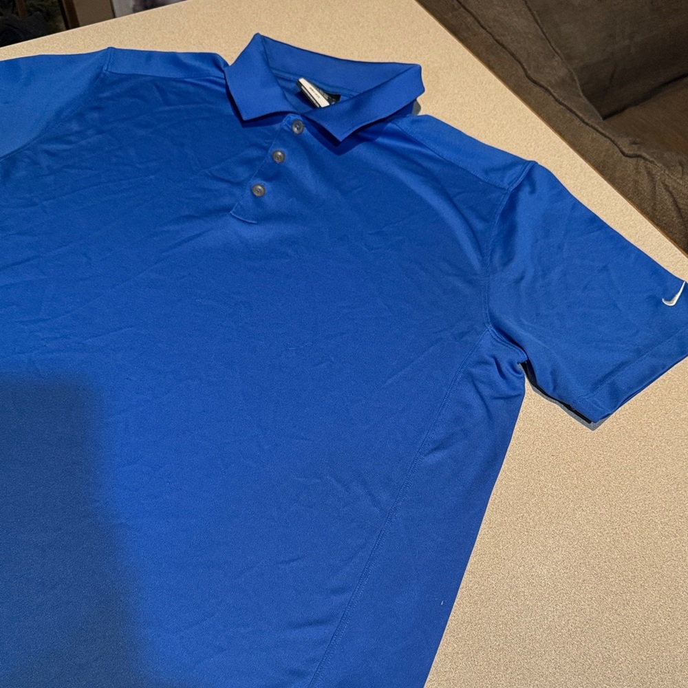 Nike Royal Blue Polo Golf Dry Fit Shirt